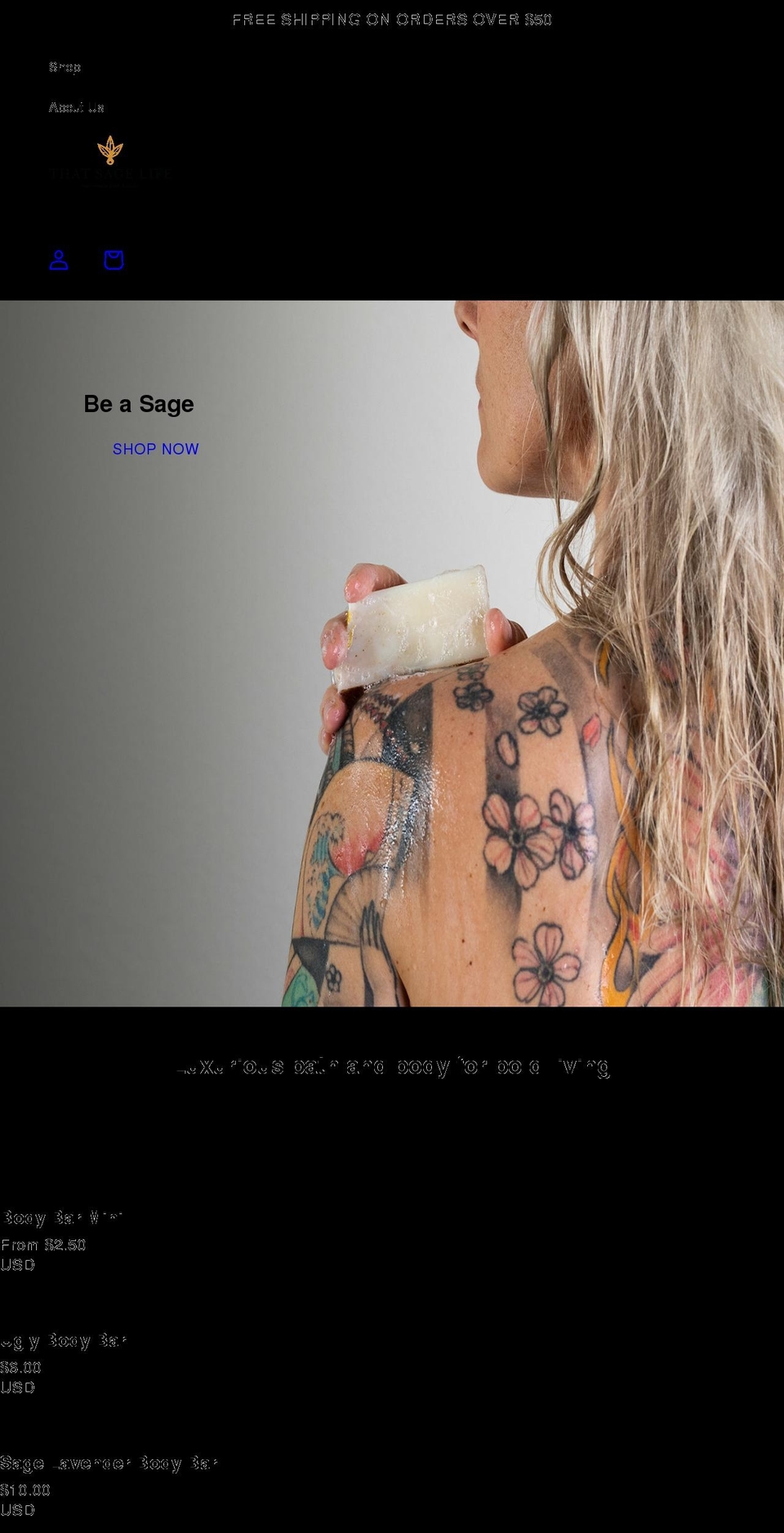 thatsagelife.com shopify website screenshot