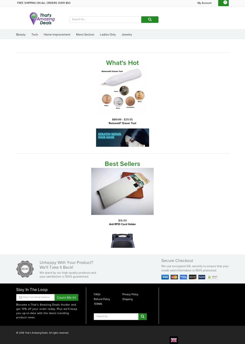 thatsamazingdeals.com — Shopify storefront screenshot