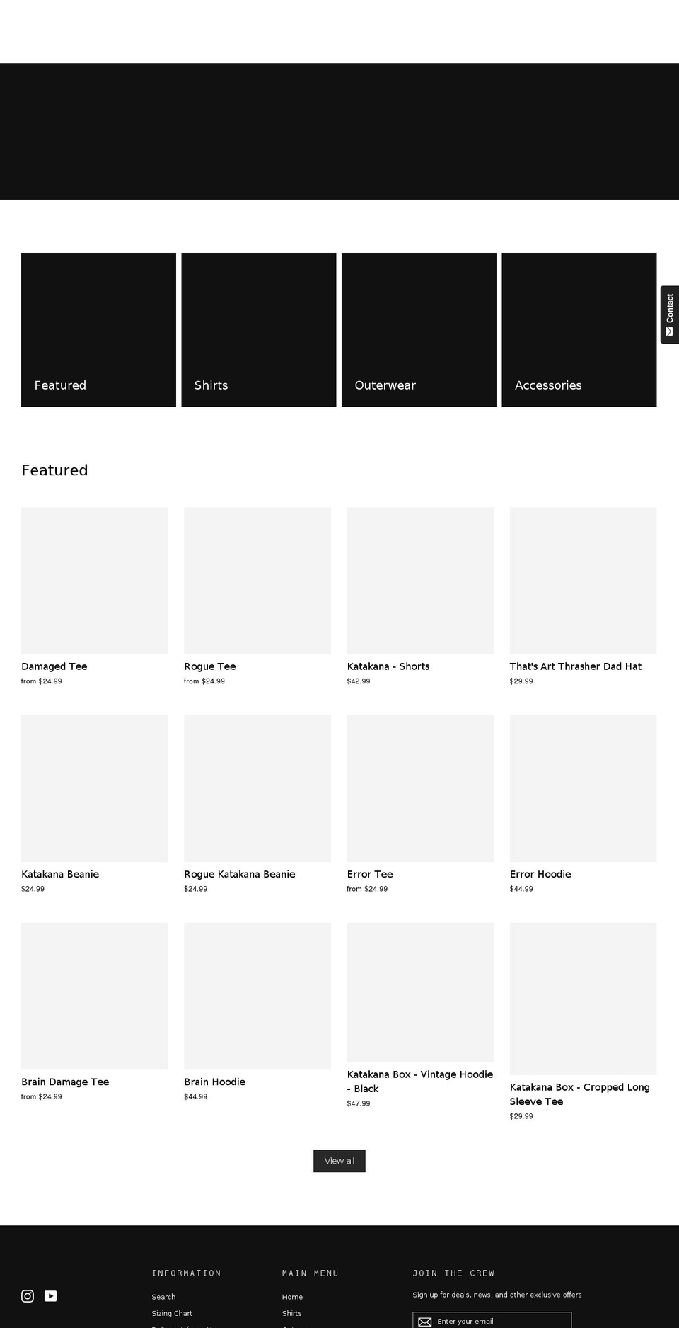 thatsartapparel.com shopify website screenshot