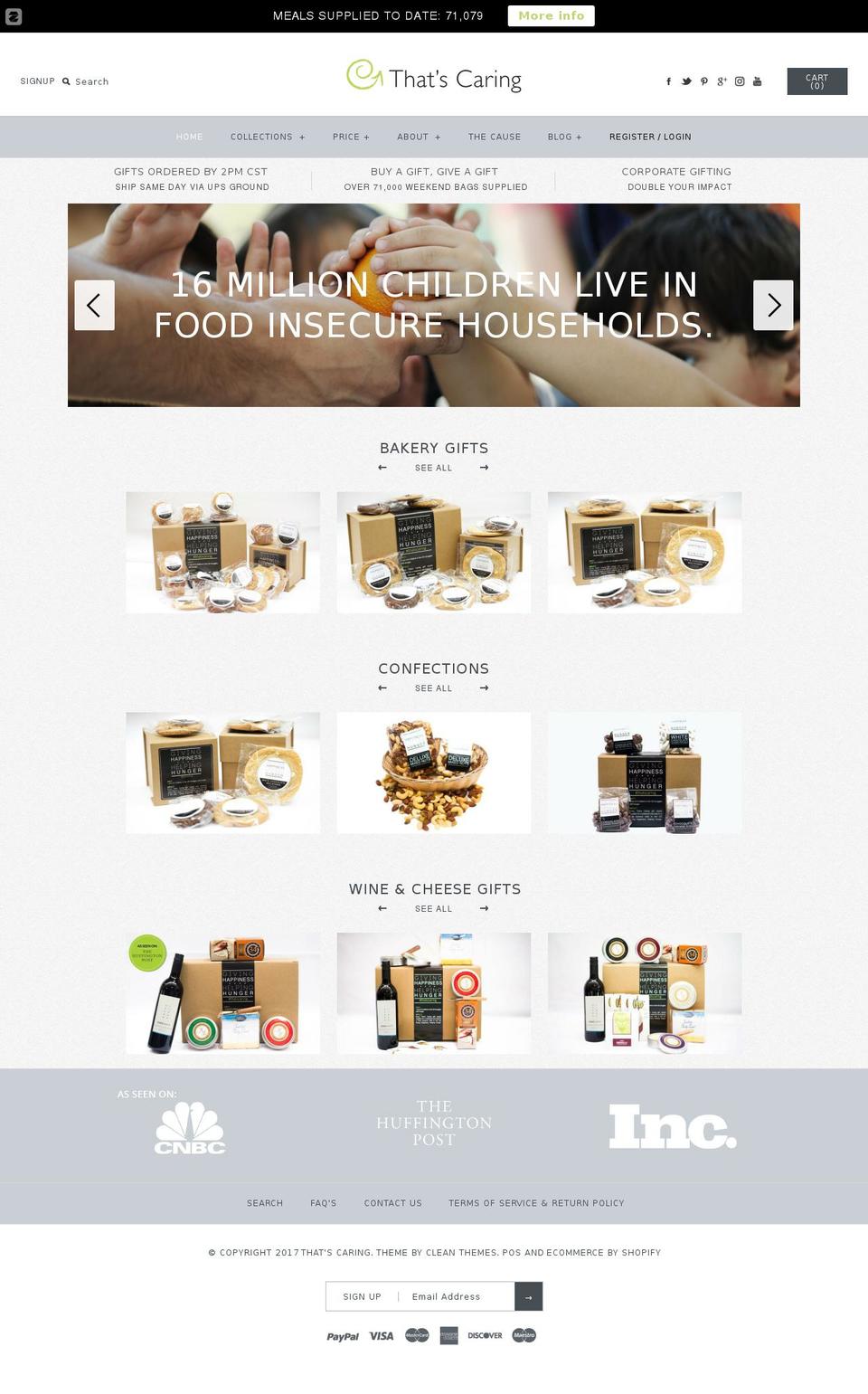 Now That's Caring Shopify theme site example thatscaring.com