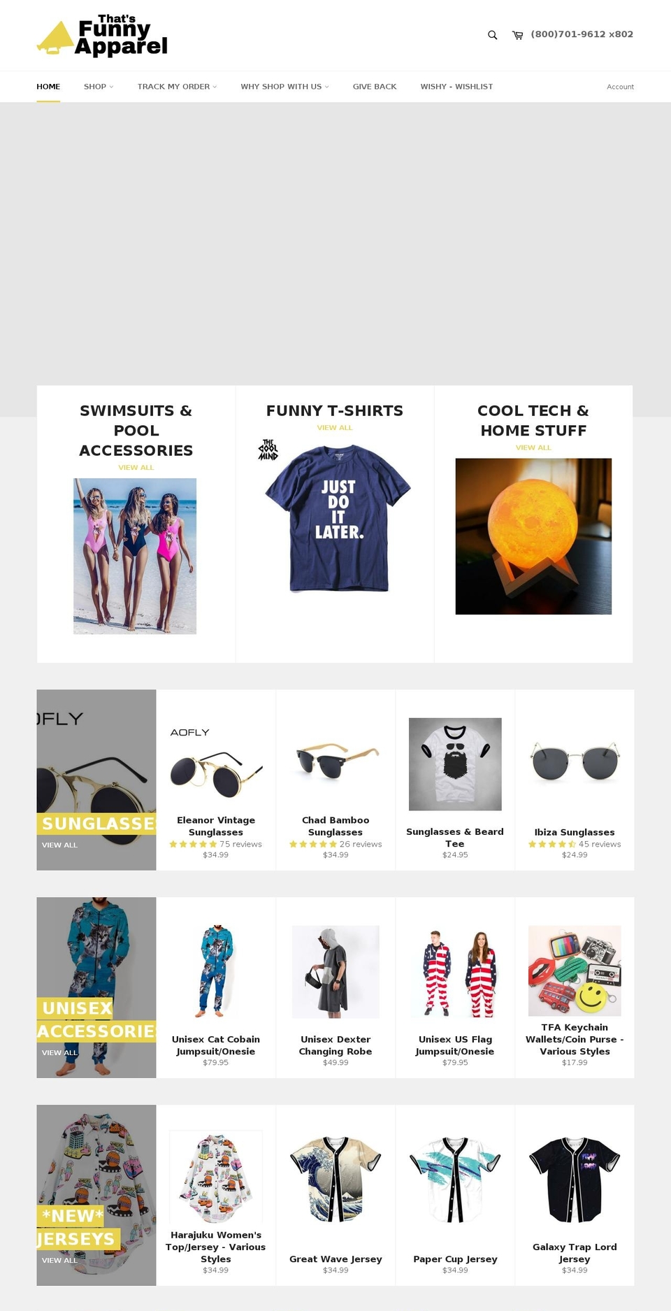 thatsfunnyapparel.com — Shopify storefront screenshot