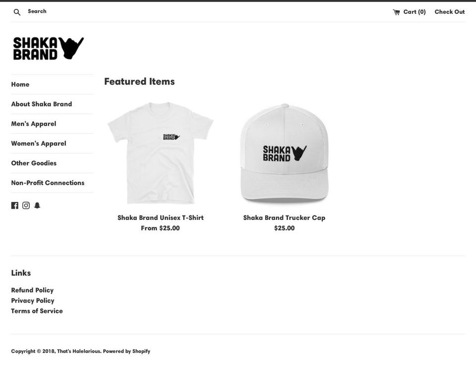 thatshalelarious.com — Shopify storefront screenshot