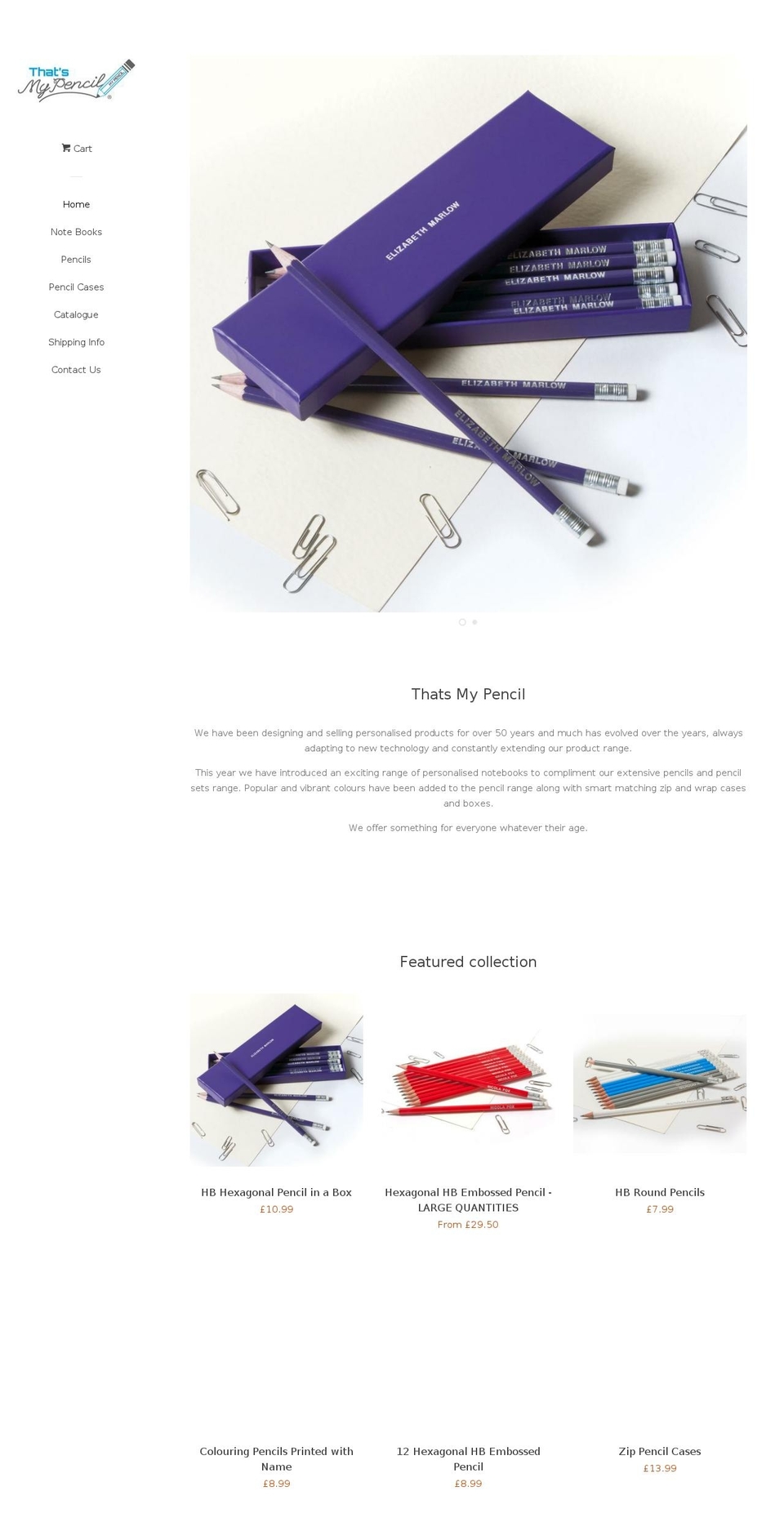 thatsmypencil.com shopify website screenshot