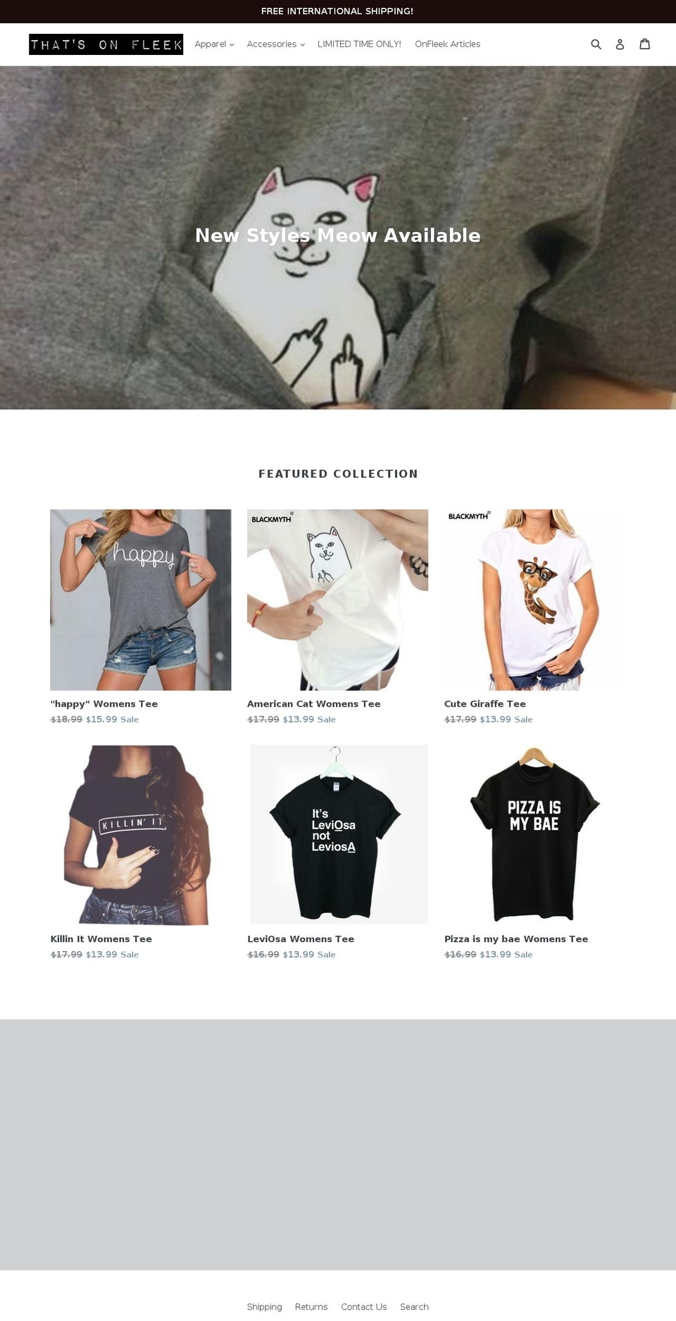 thatsonfleek.com shopify website screenshot