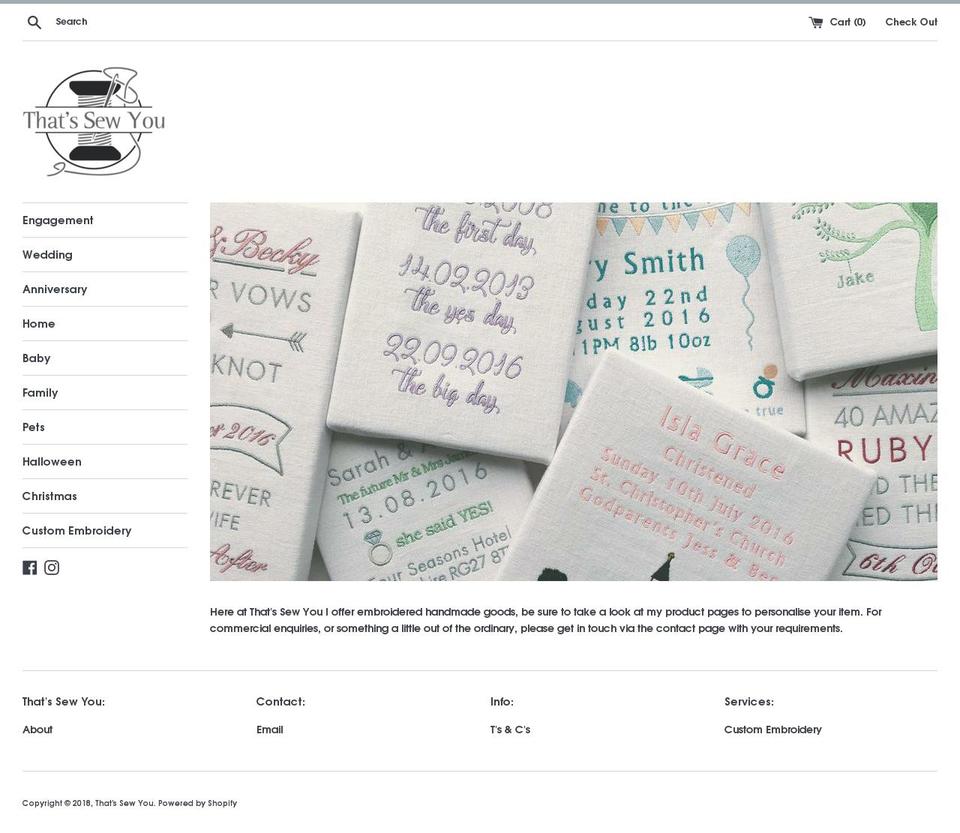 thatssewyou.co.uk shopify website screenshot