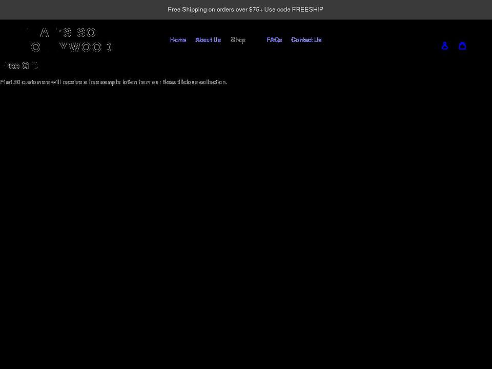 thatssohollywood.net shopify website screenshot