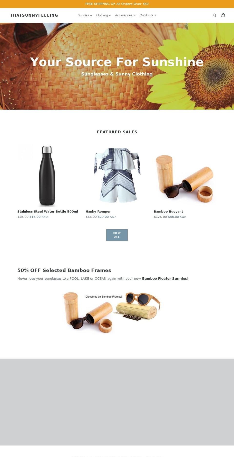 thatsunnyfeeling.com — Shopify storefront screenshot