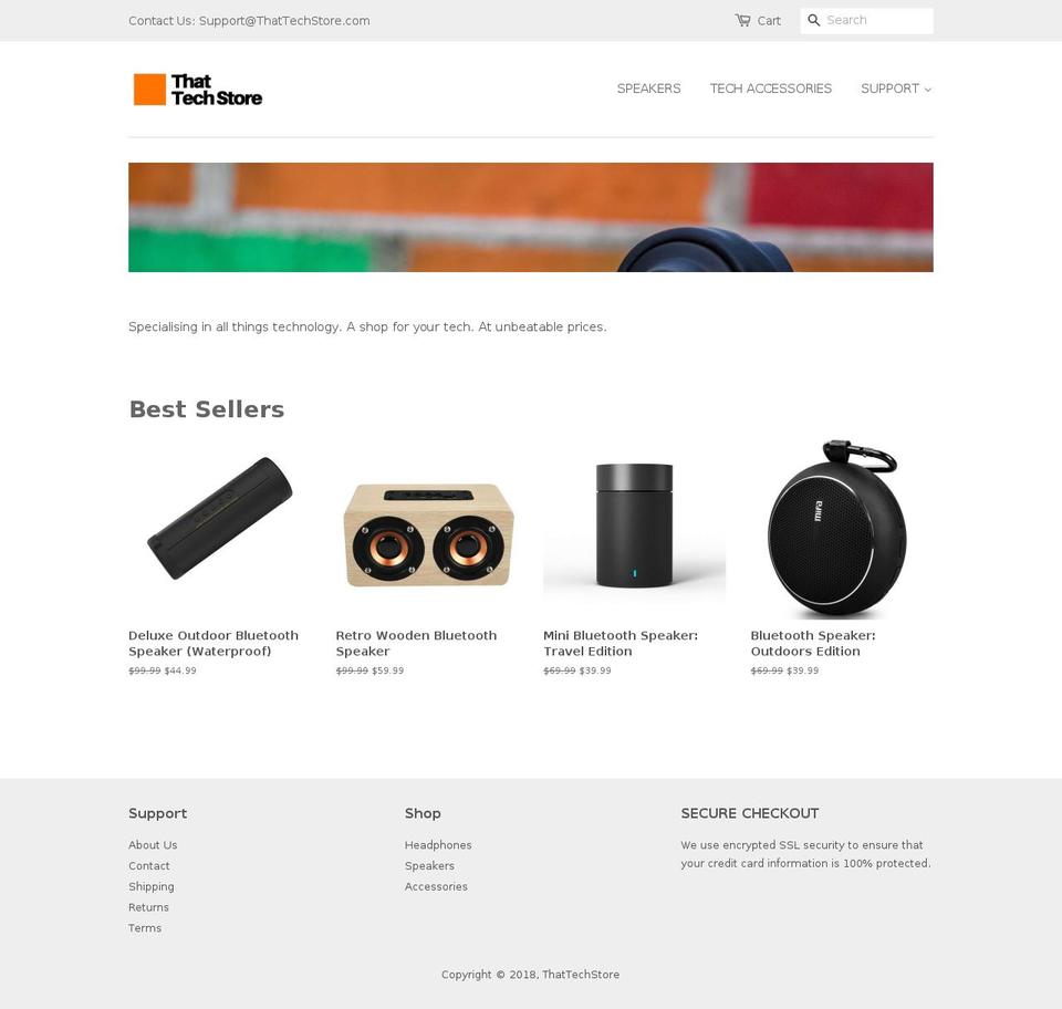 thattechstore.com shopify website screenshot