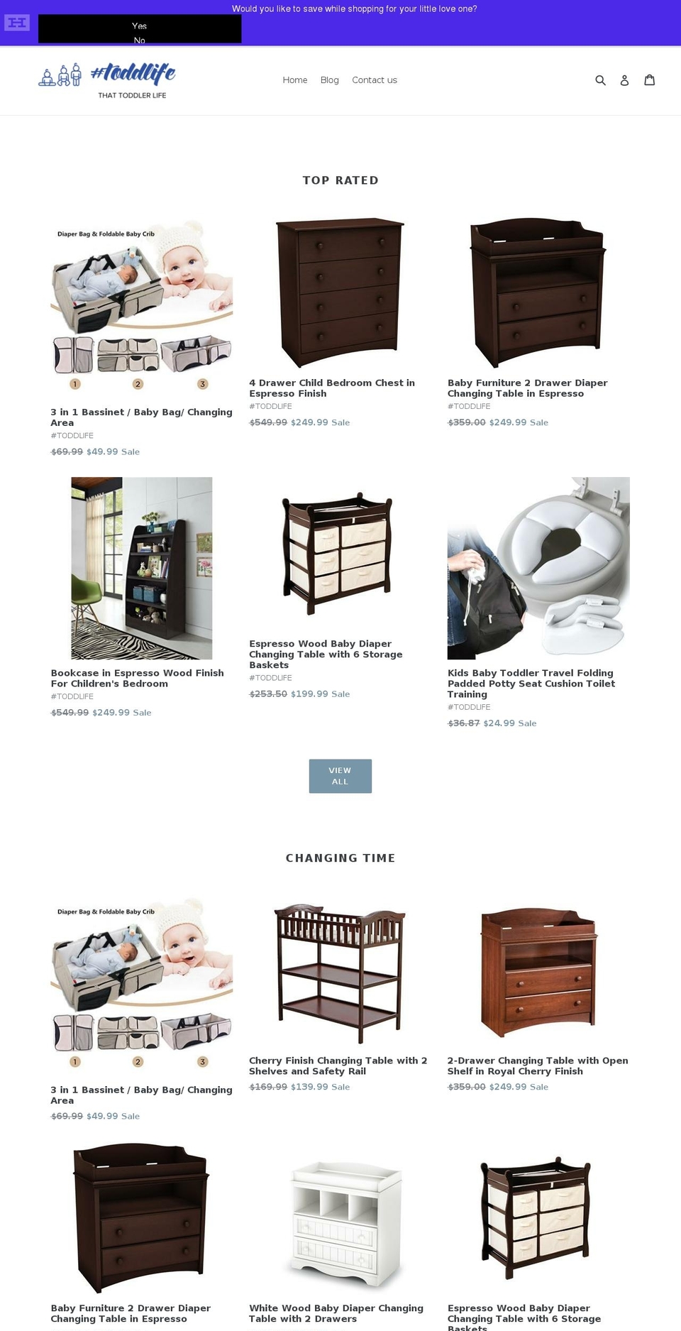 thattoddlife.com — Shopify storefront screenshot