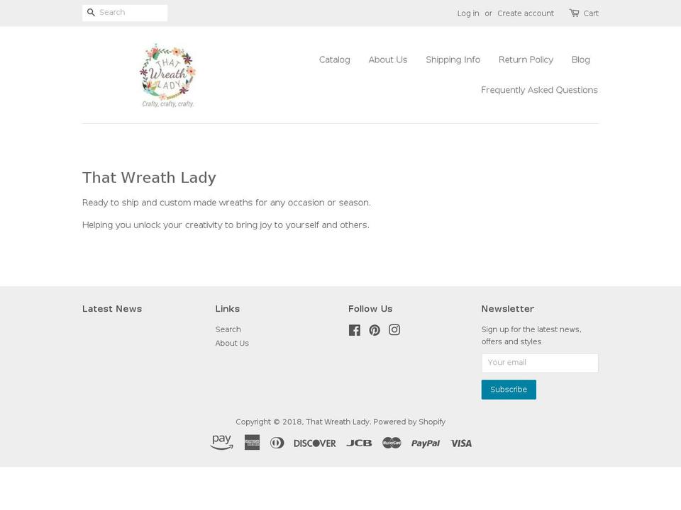 thatwreathlady.com — Shopify storefront screenshot