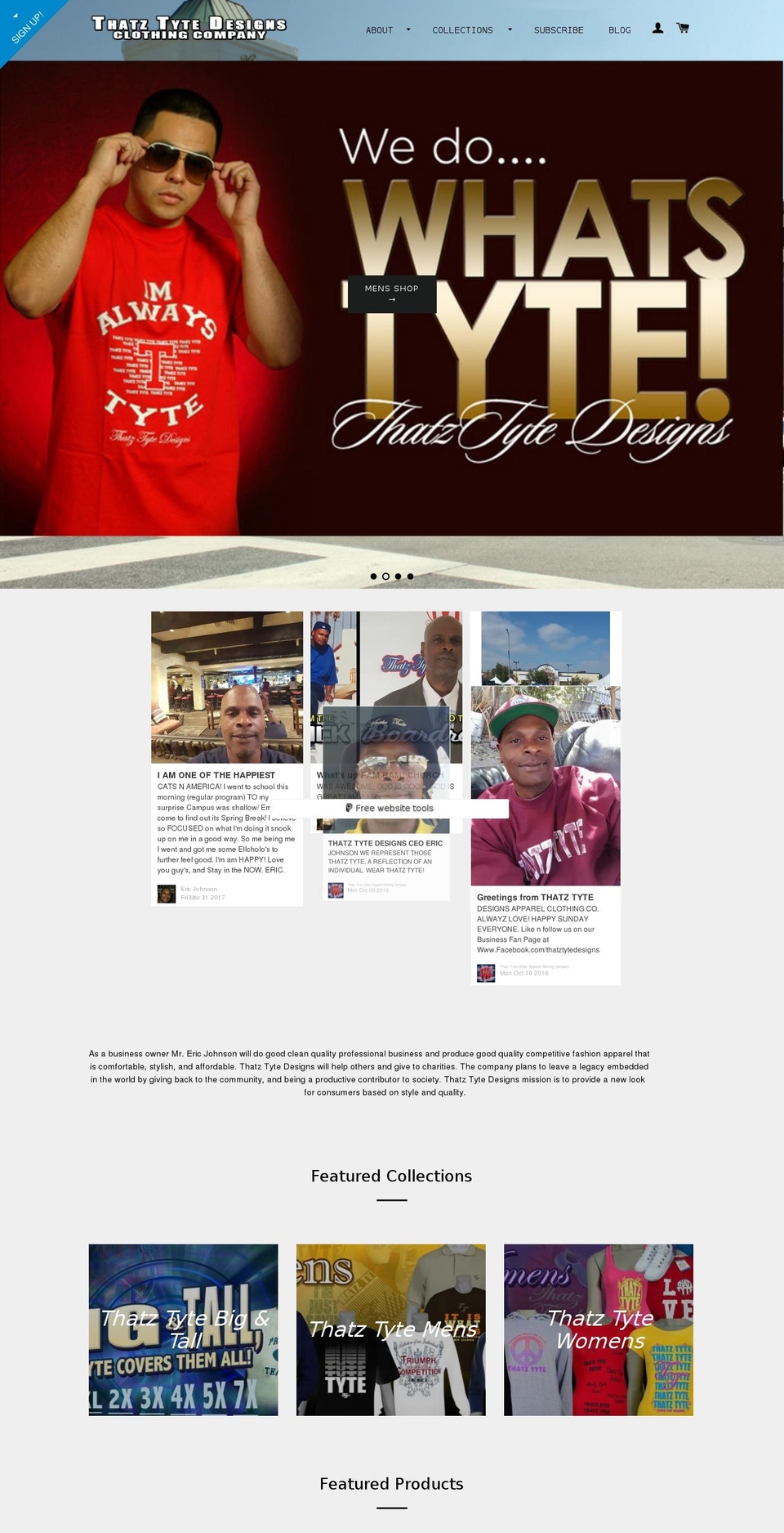 thatztyte.com shopify website screenshot