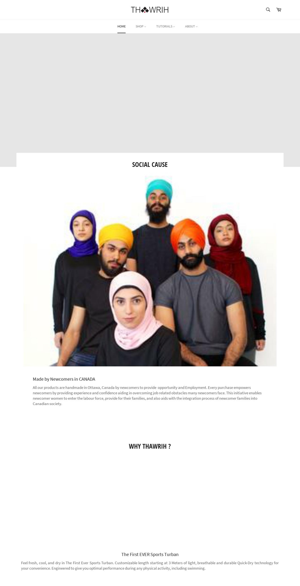 thawrih.com — Shopify storefront screenshot