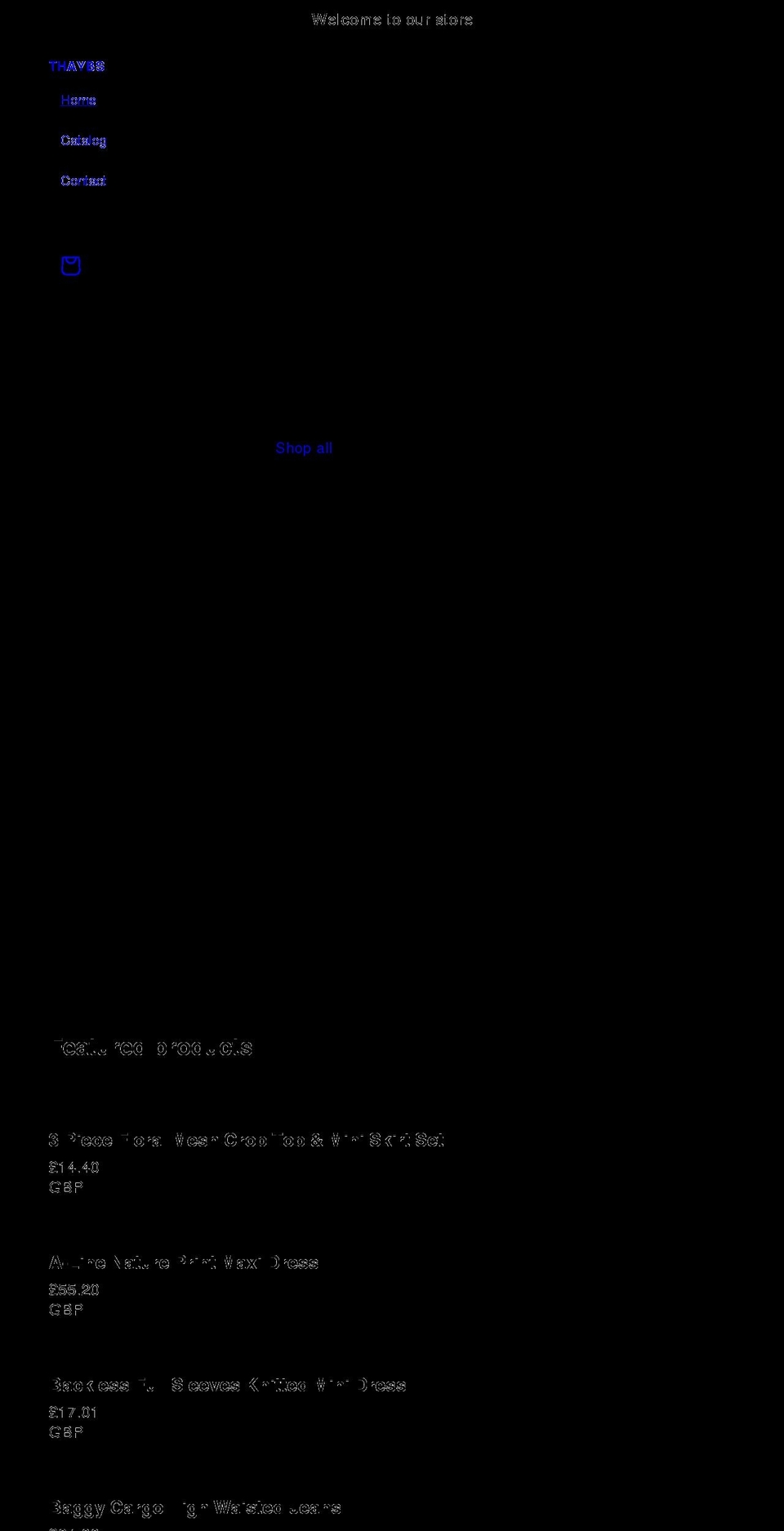 thaybs.com shopify website screenshot