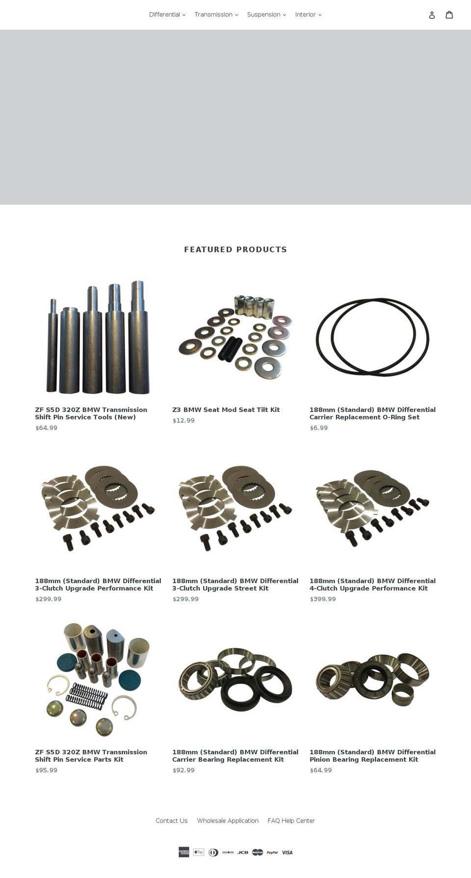 BimmerDiffs Custom Shopify theme site example thayermotorsport.com