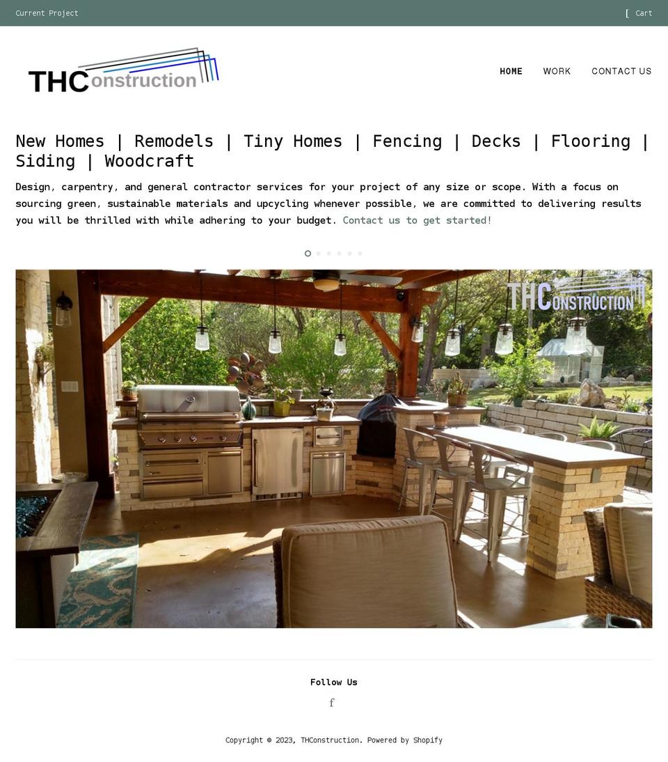 thconstruction.net shopify website screenshot