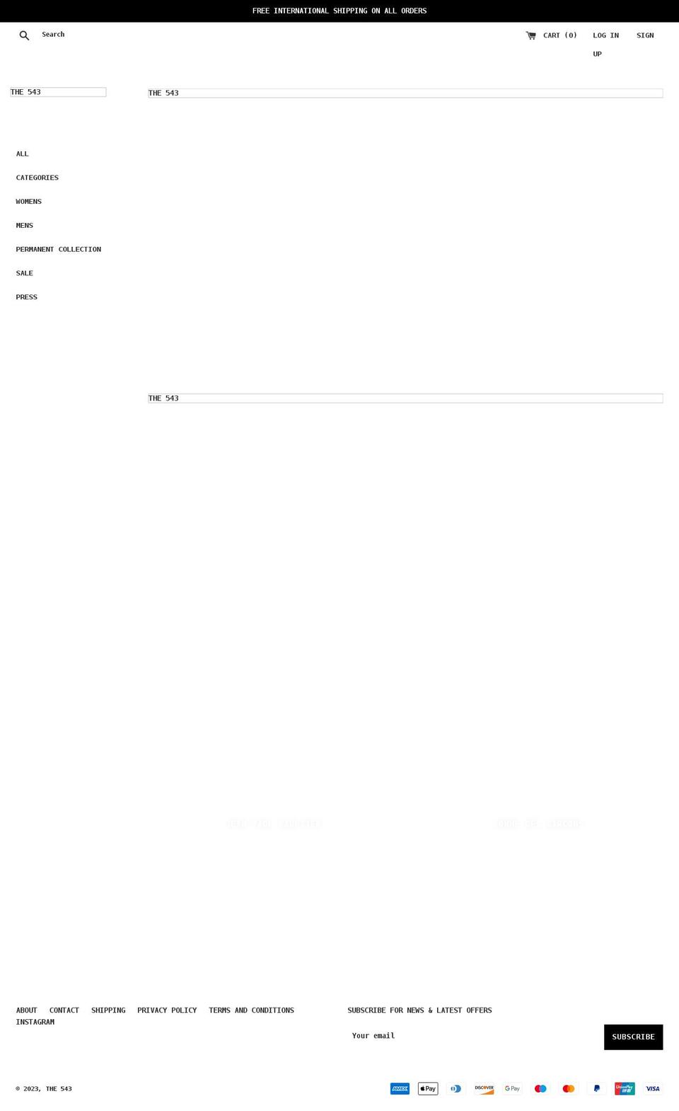 the-543.com shopify website screenshot