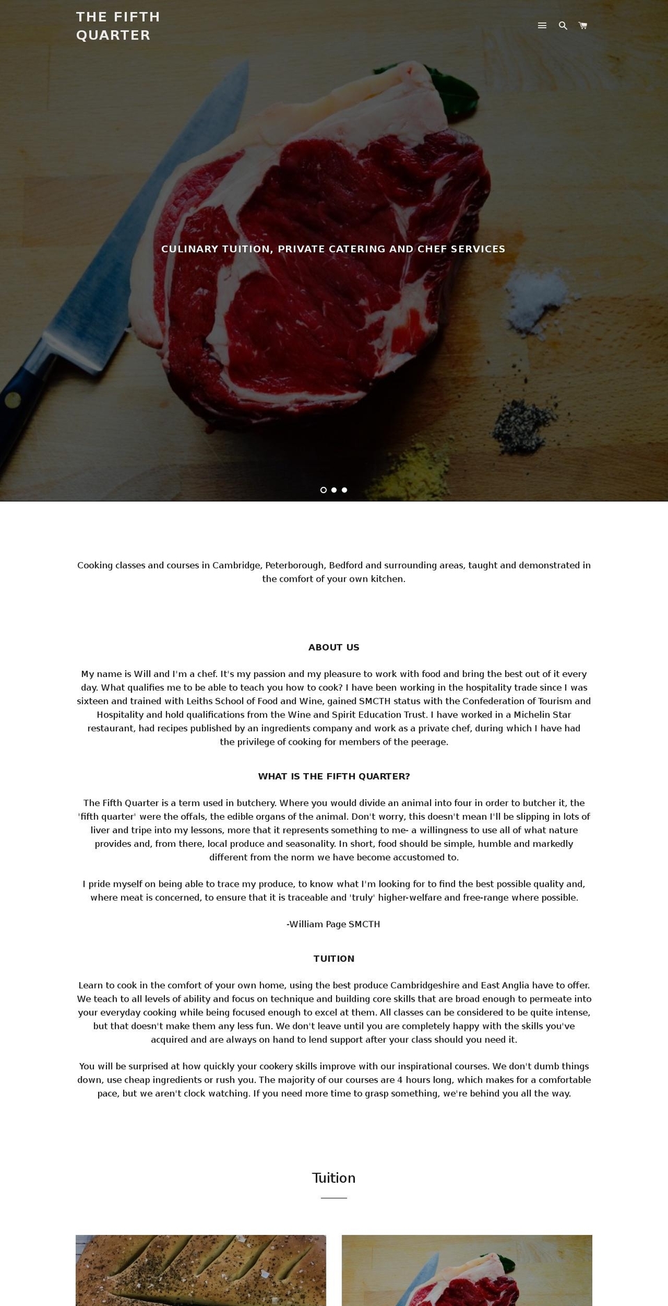 the-5th-quarter.com shopify website screenshot