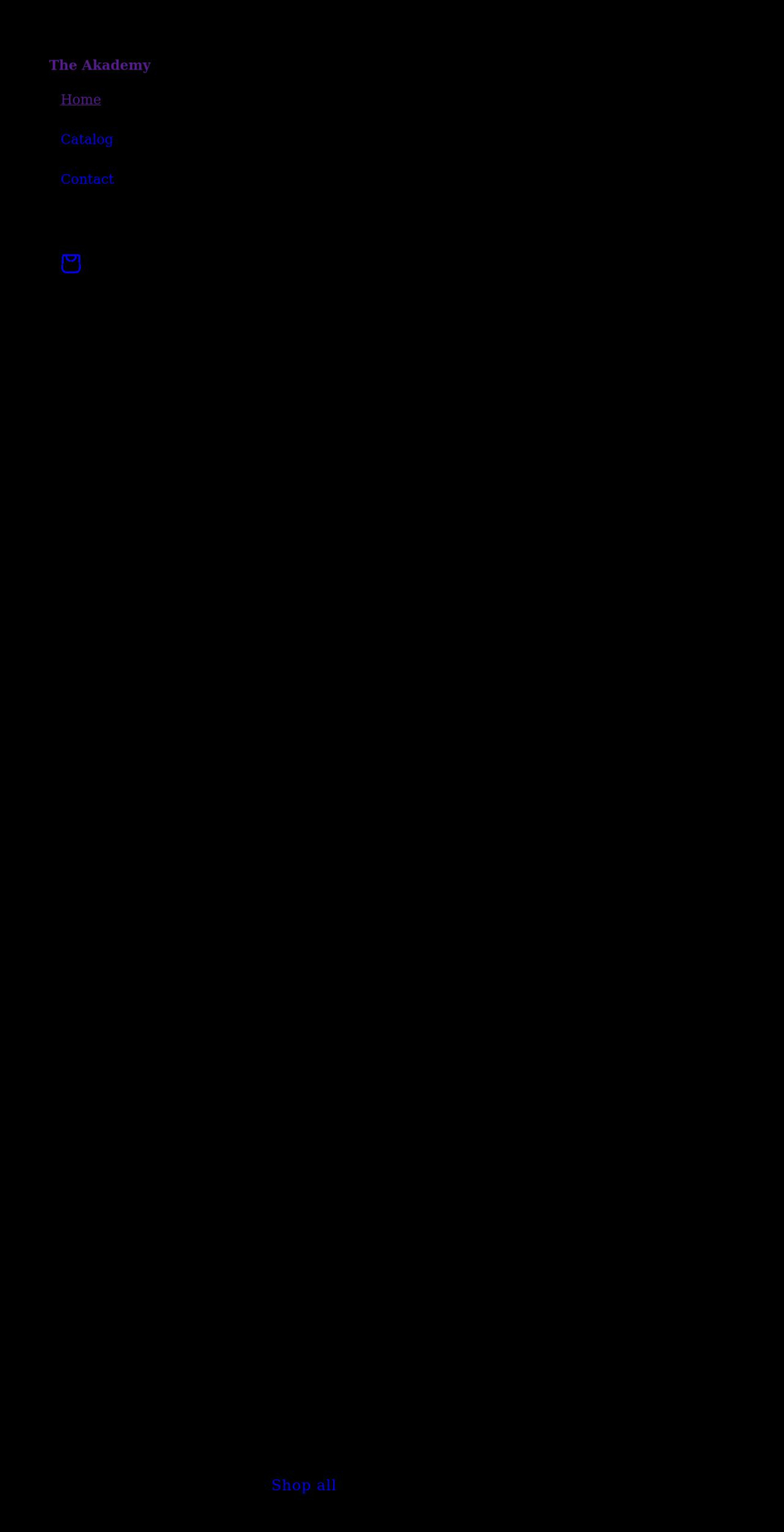 the-akademy.com shopify website screenshot