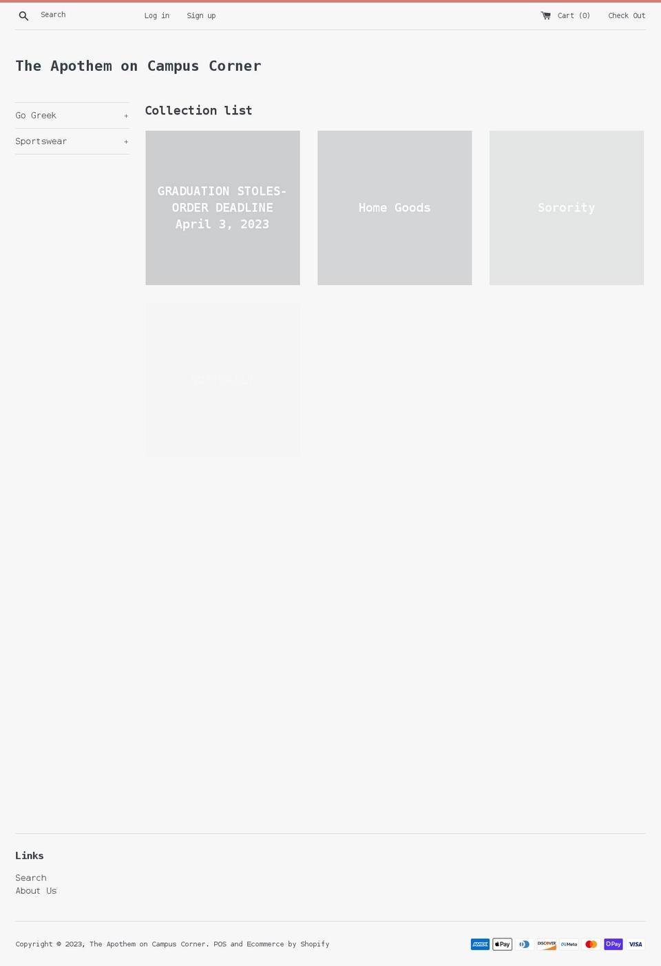 the-apothem.myshopify.com shopify website screenshot