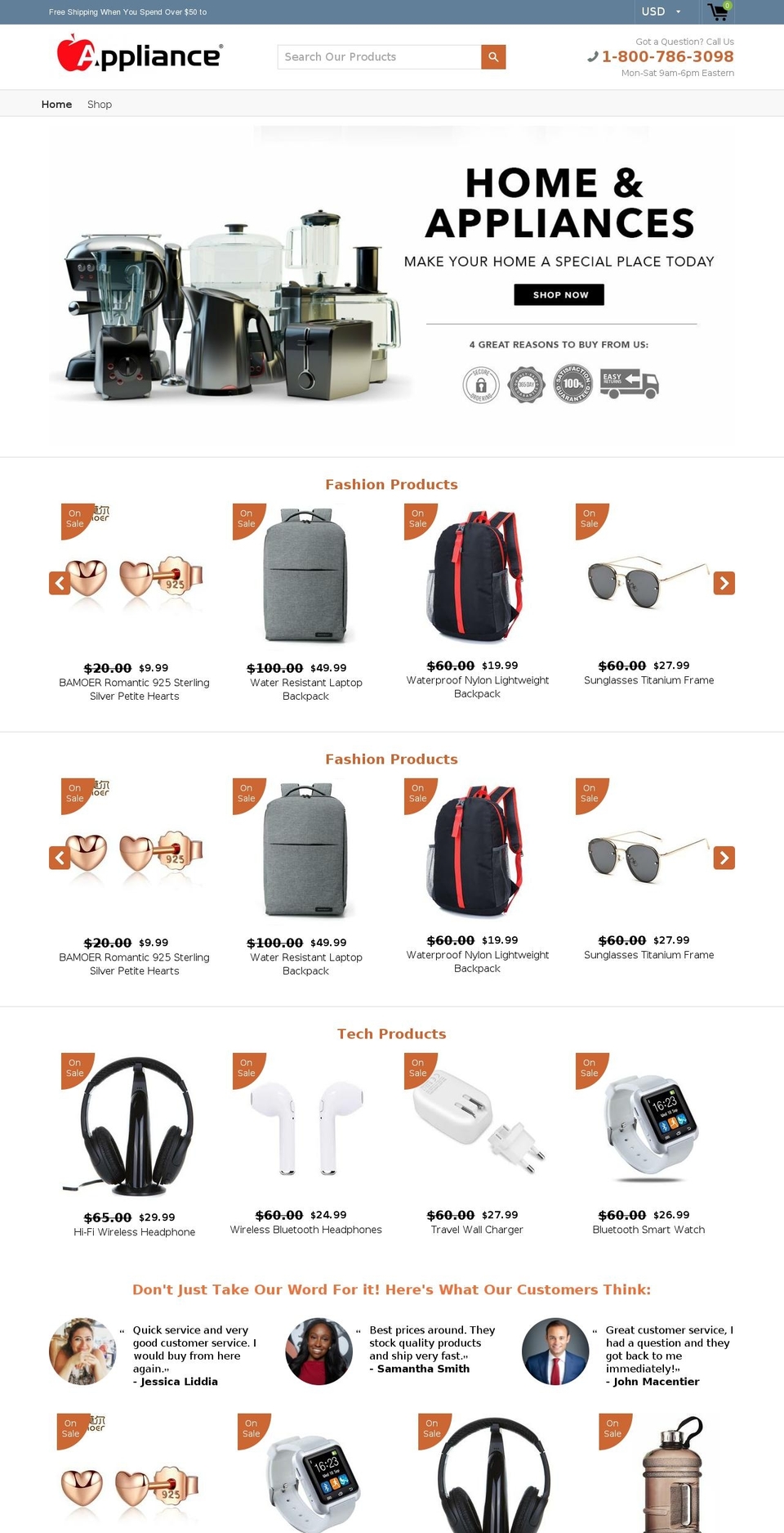 the-appliance-shop.com — Shopify storefront screenshot