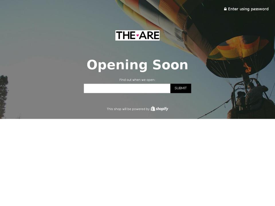 the-are.myshopify.com shopify website screenshot