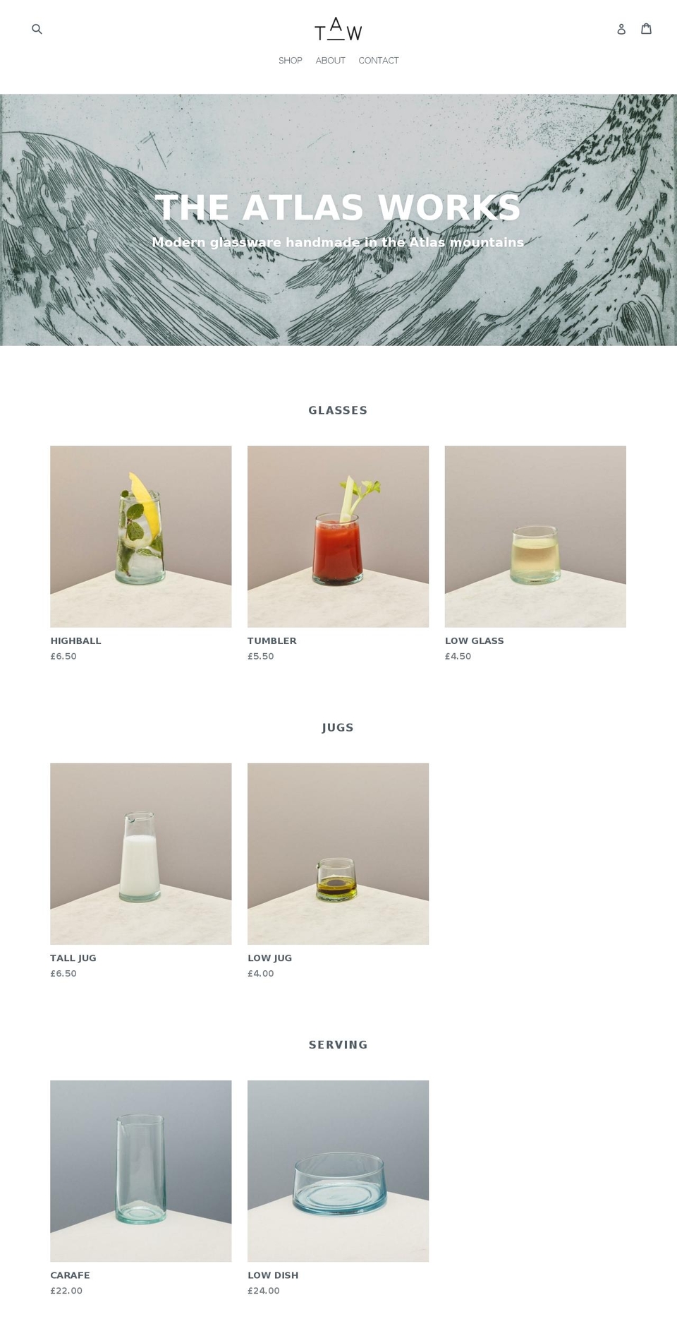 the-atlas-works.com shopify website screenshot