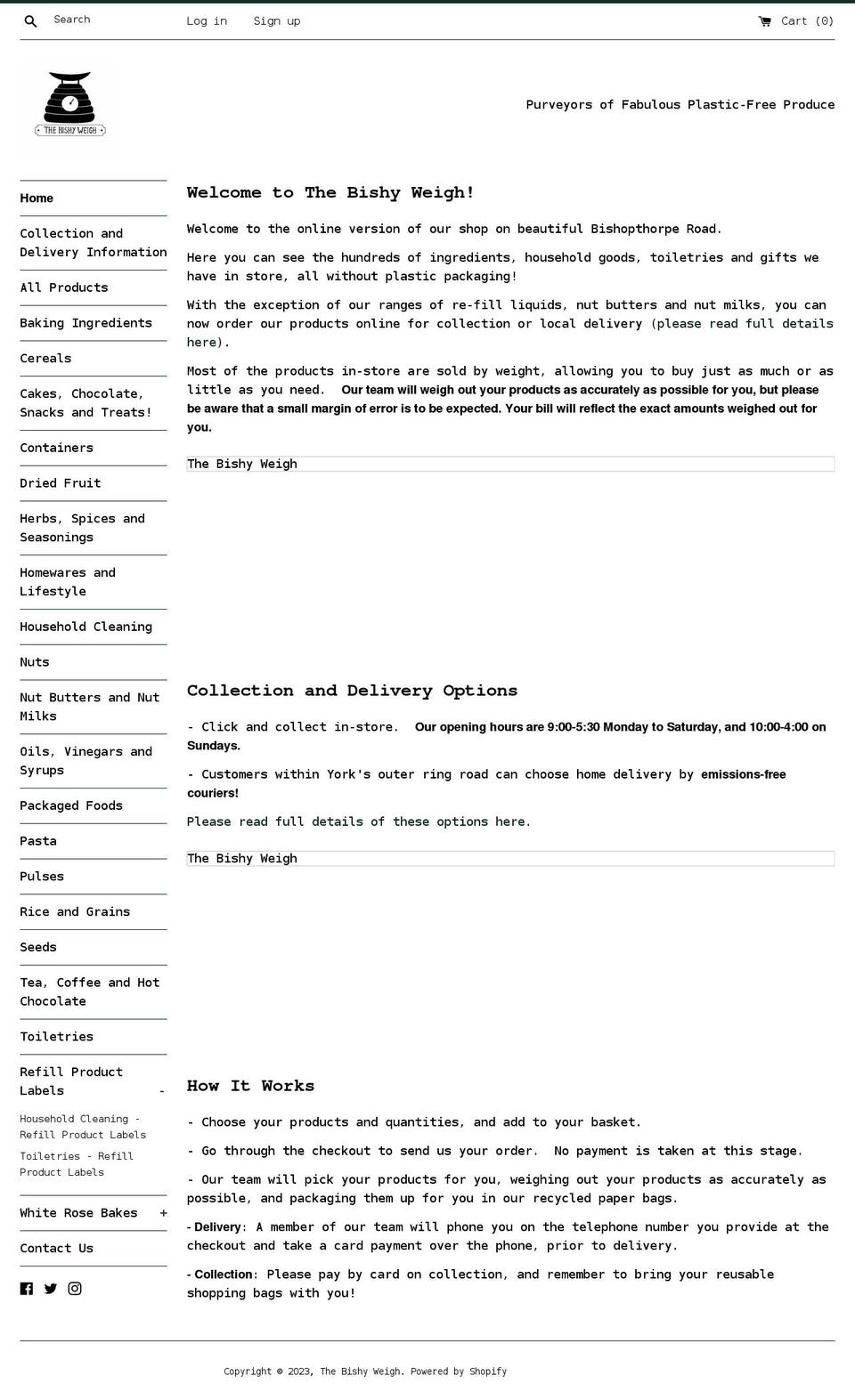 the-bishy-weigh.myshopify.com shopify website screenshot