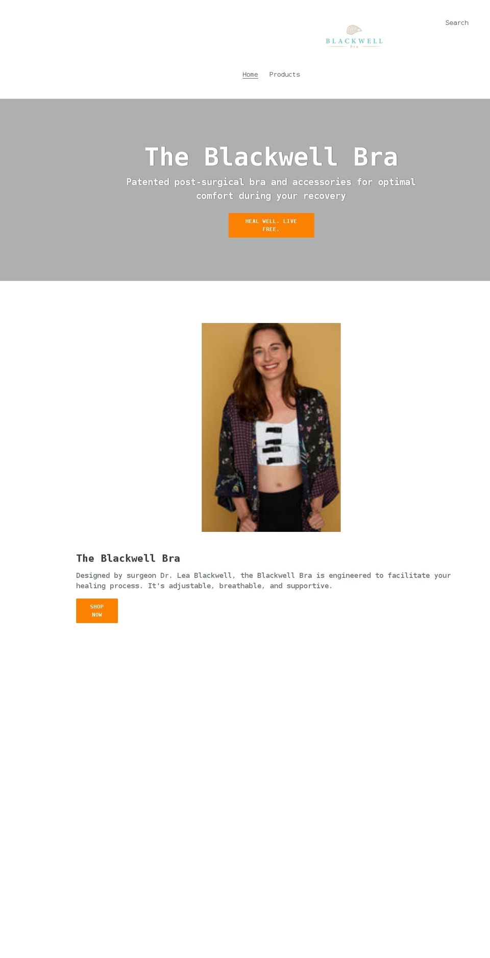 the-blackwell-bra.myshopify.com shopify website screenshot