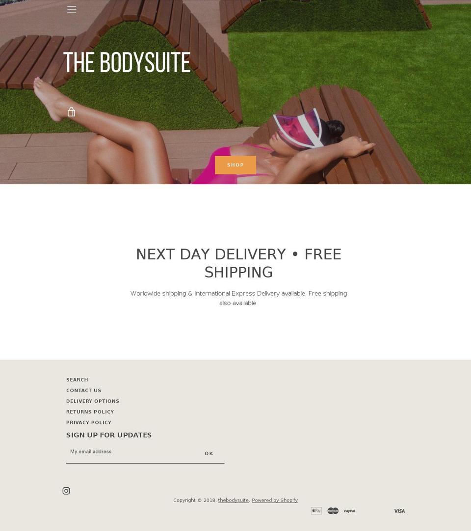 the-bodysuite.com shopify website screenshot