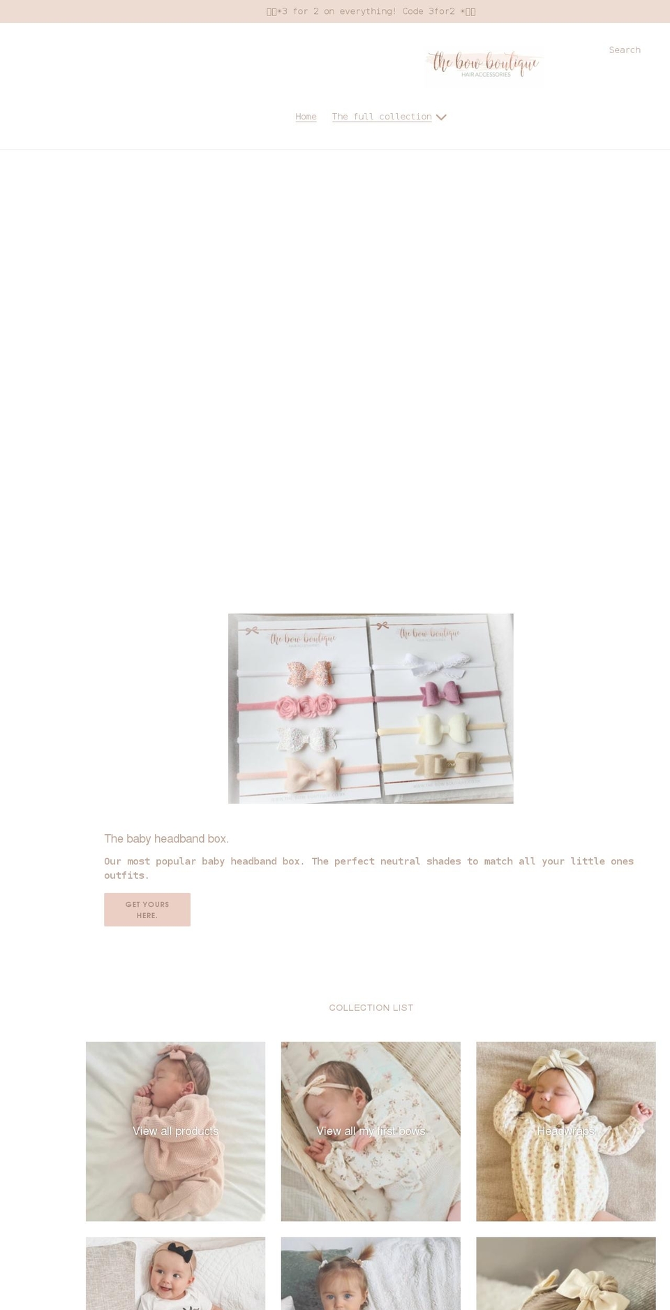the-bow-boutique.co.uk shopify website screenshot