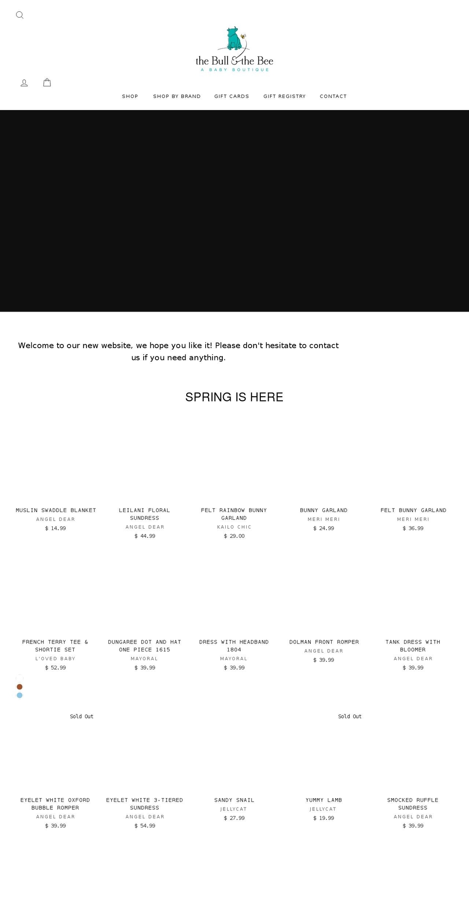 the-bull-and-the-bee.com shopify website screenshot