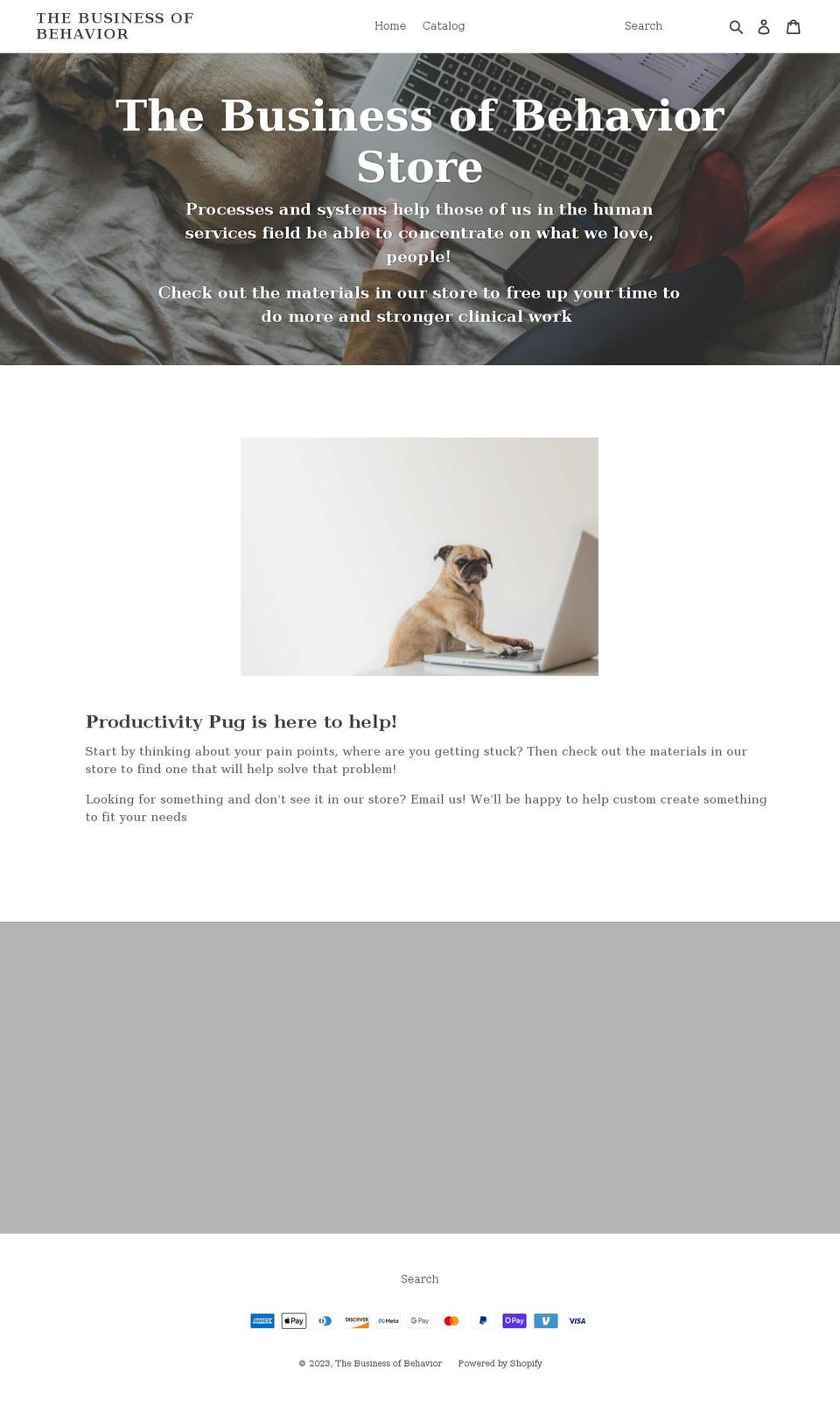 the-business-of-behavior.myshopify.com shopify website screenshot