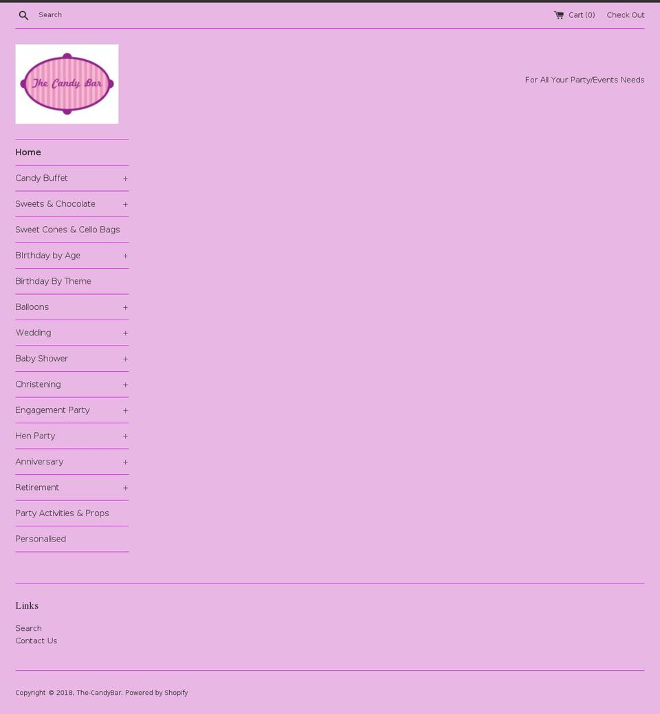 the-candybar.com shopify website screenshot