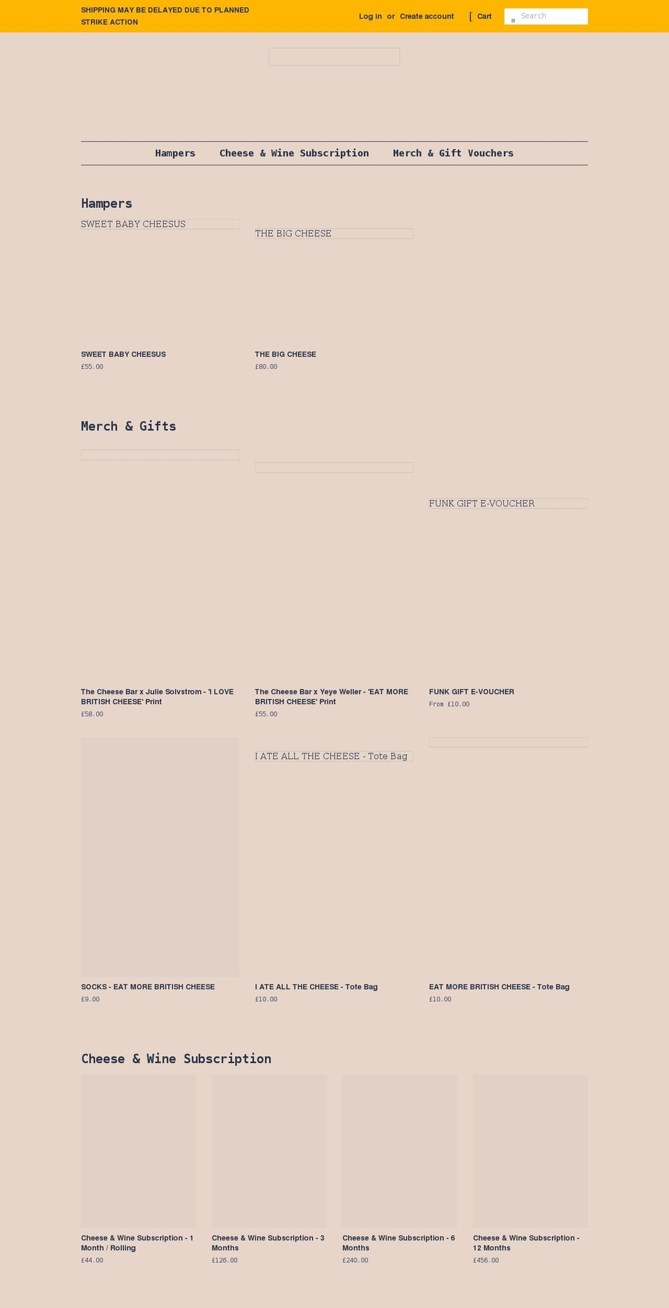 the-cheese-bar-london.myshopify.com shopify website screenshot