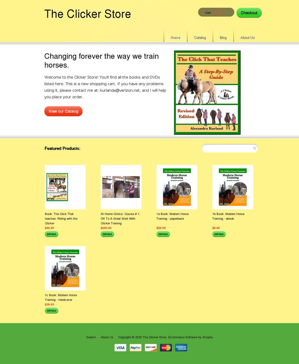 the-clicker-store.myshopify.com shopify website screenshot