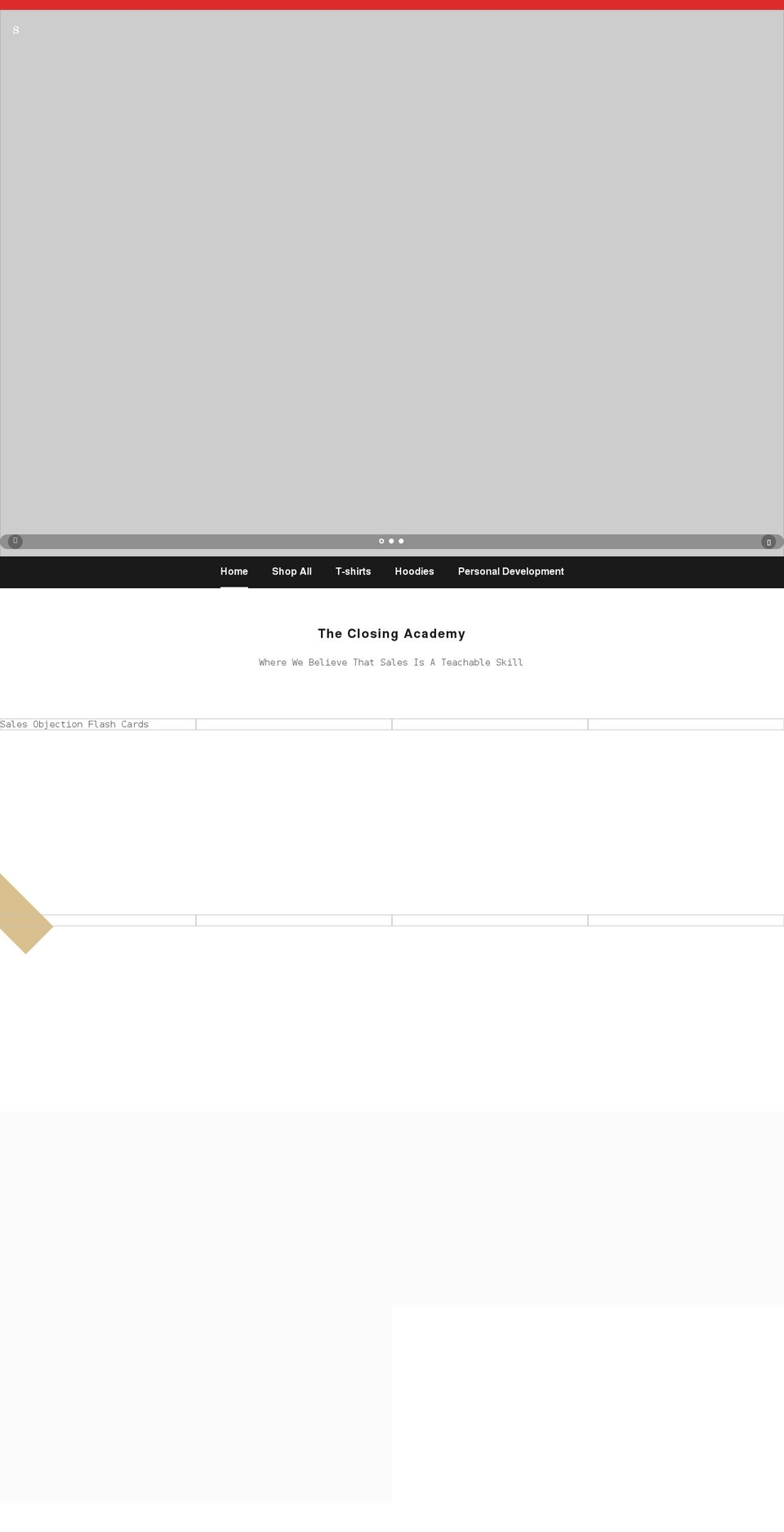 the-closing-academy.myshopify.com shopify website screenshot