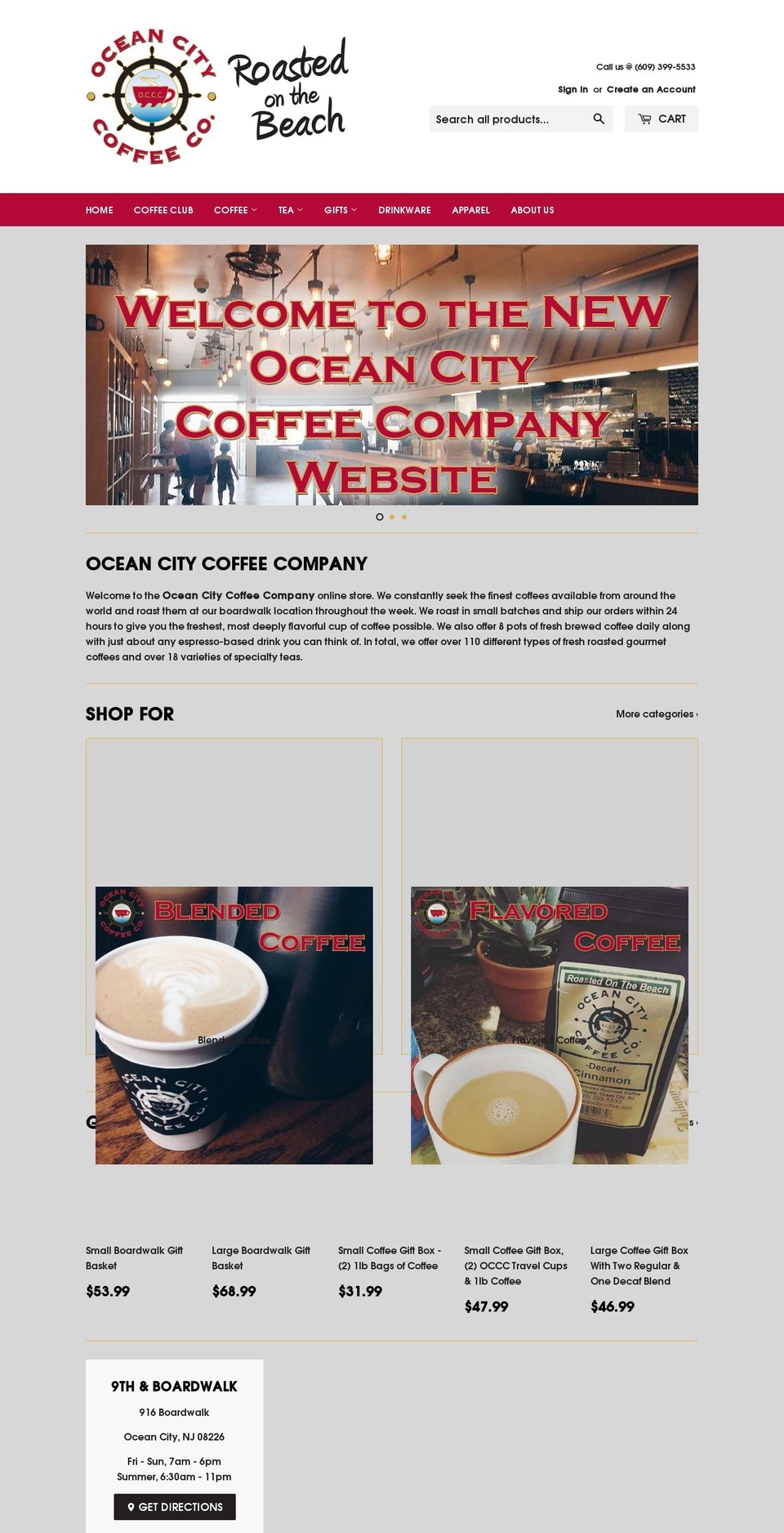 Drop Shopify theme site example the-coffee-company.com