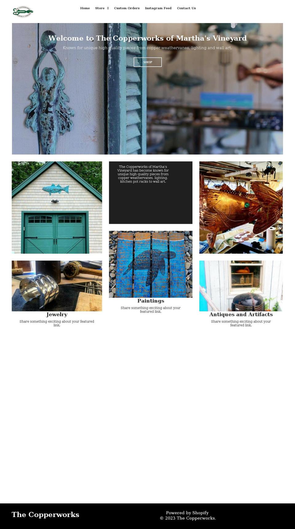 the-copperworks.com shopify website screenshot