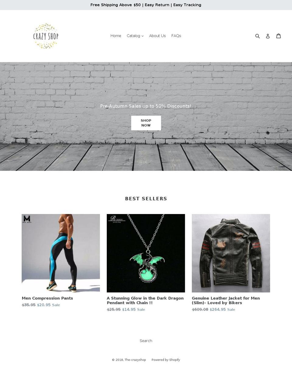 the-crazyshop.com — Shopify storefront screenshot