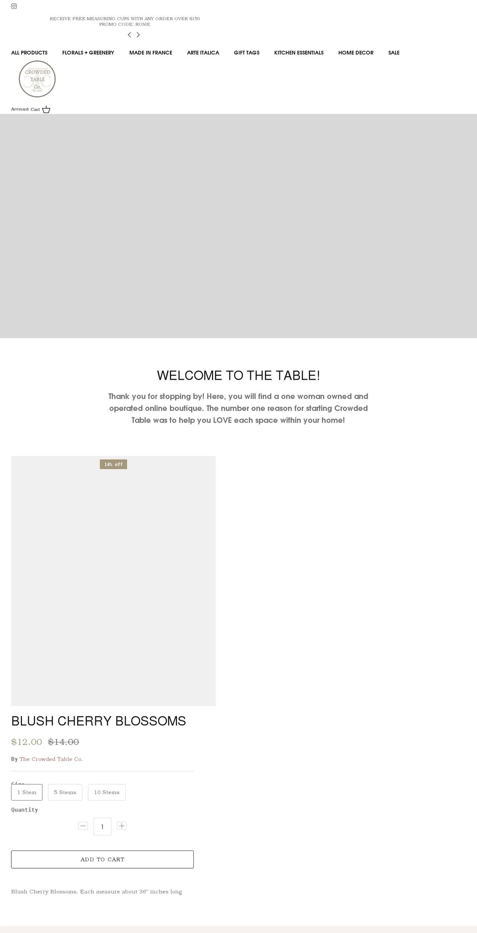 the-crowded-table-co.myshopify.com shopify website screenshot