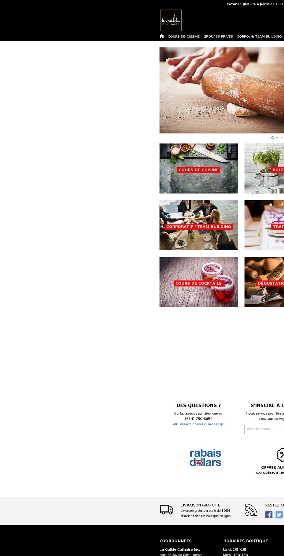 the-culinary-guild.com — Shopify storefront screenshot