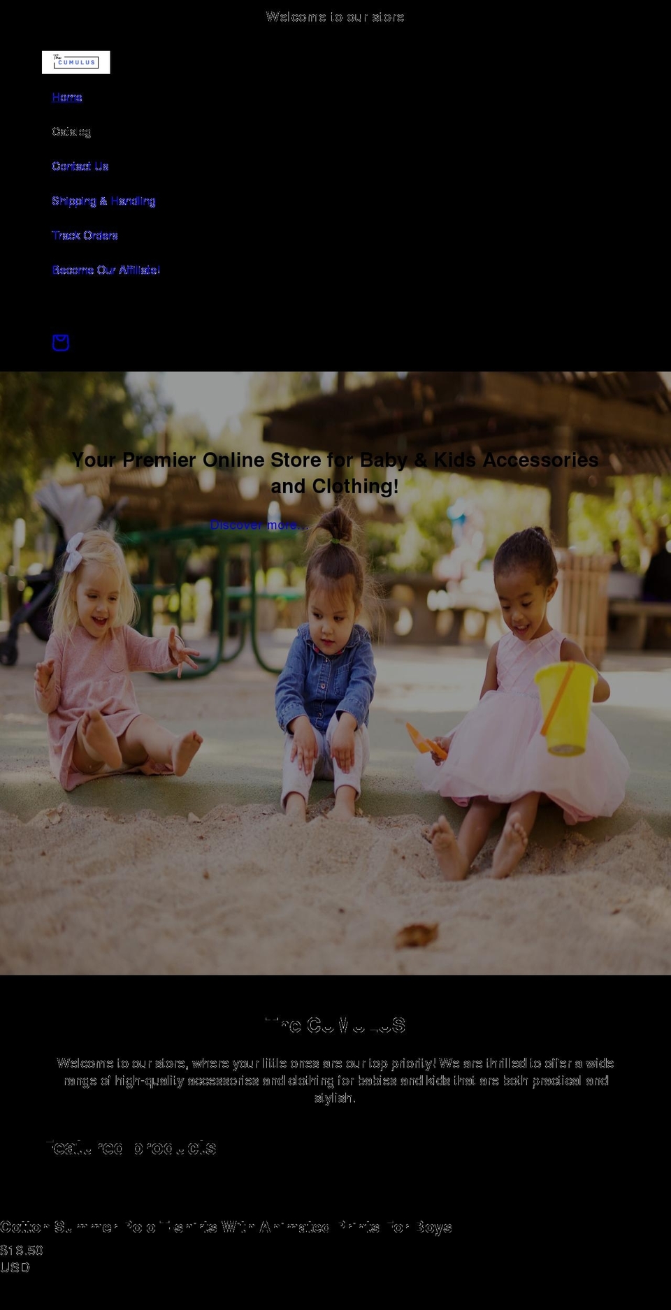 the-cumulus.com shopify website screenshot