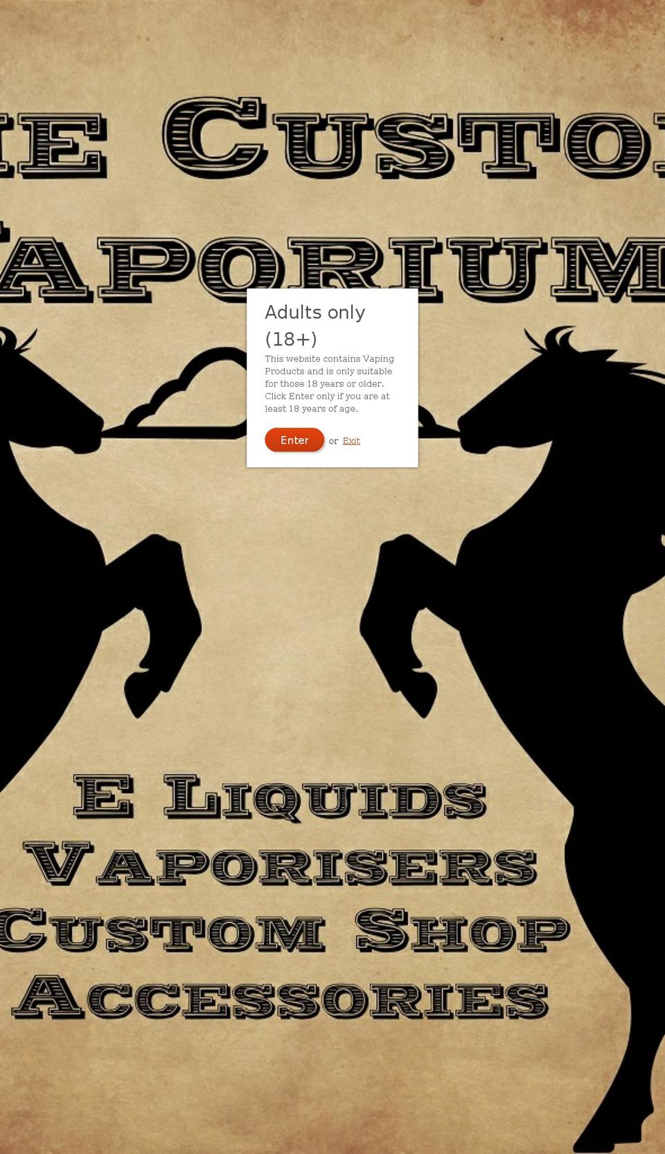 the-custom-vaporium.com shopify website screenshot