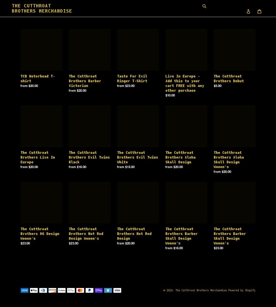 the-cutthroat-brothers.myshopify.com shopify website screenshot