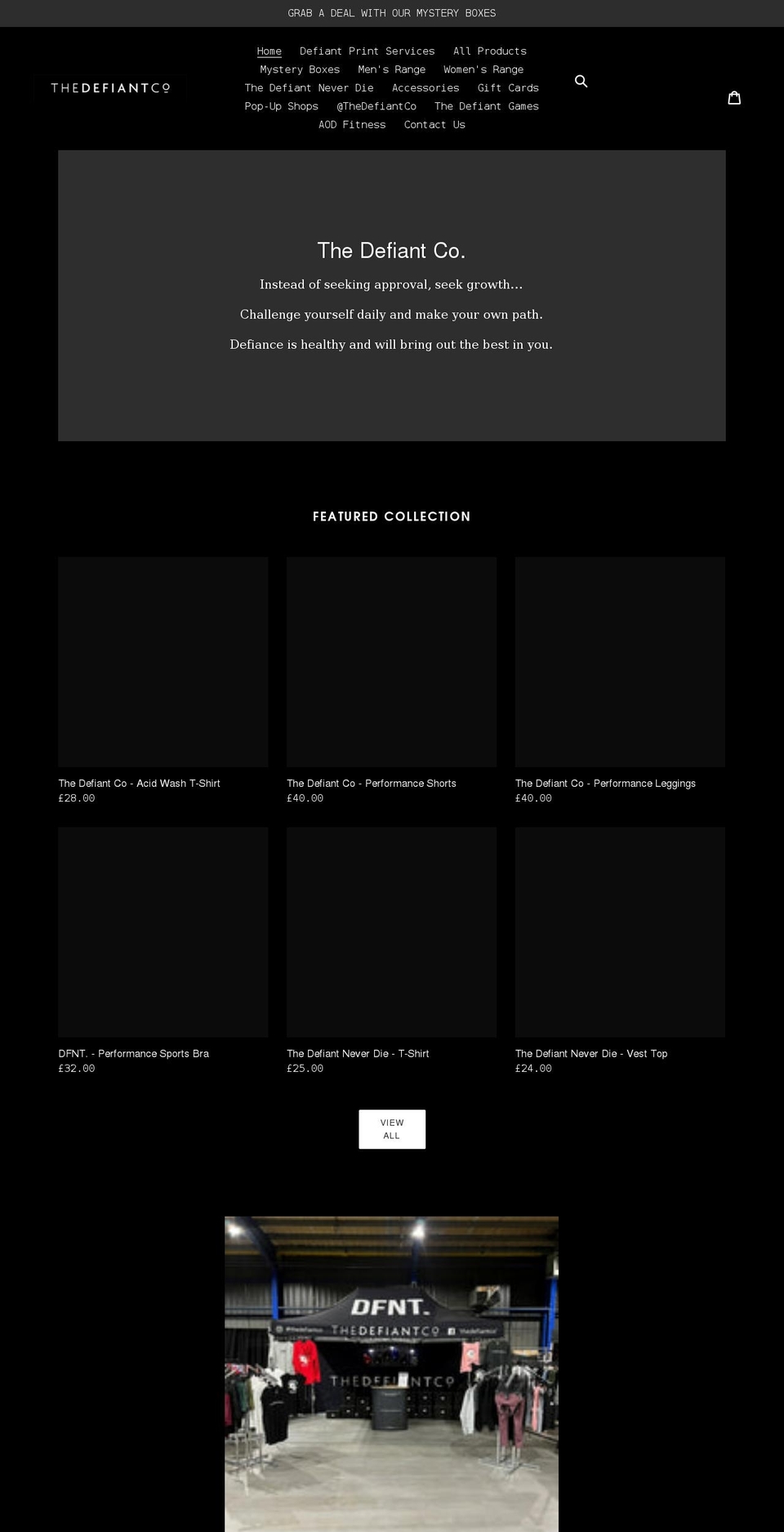 the-defiant-co.myshopify.com shopify website screenshot