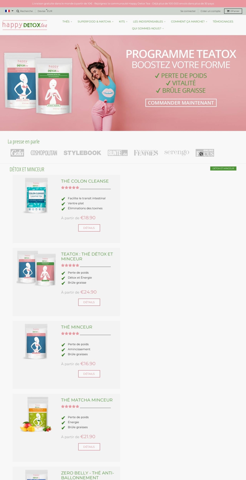 the-detox.com shopify website screenshot