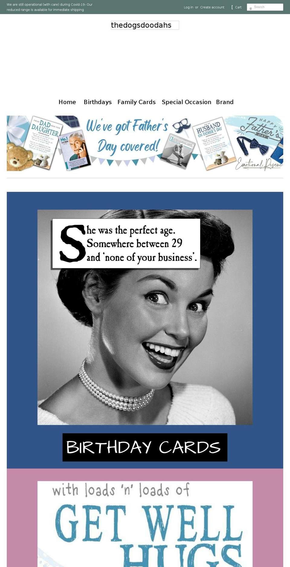 the-dogs-doodahs-off-the-shelf.com shopify website screenshot