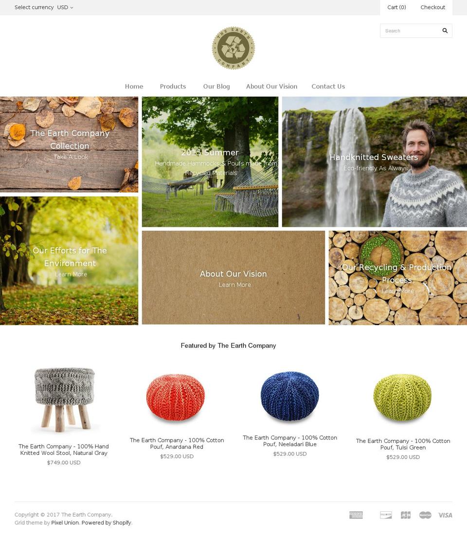 the-earth-company.com shopify website screenshot