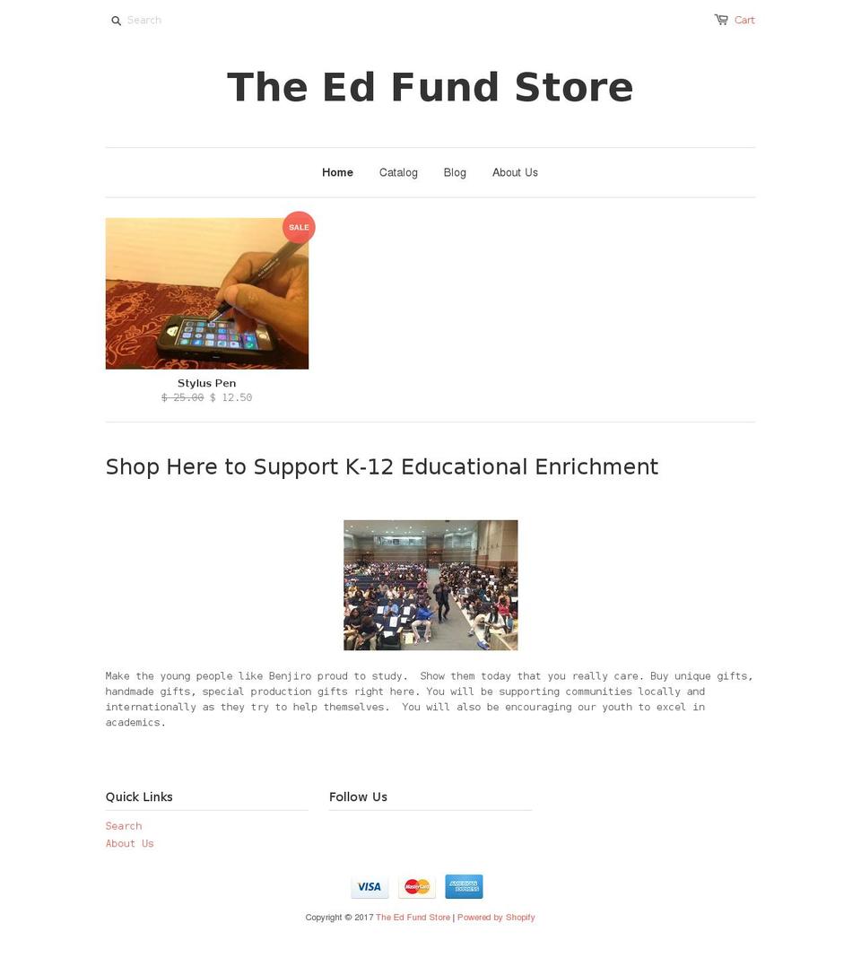 the-ed-fund-store.com shopify website screenshot