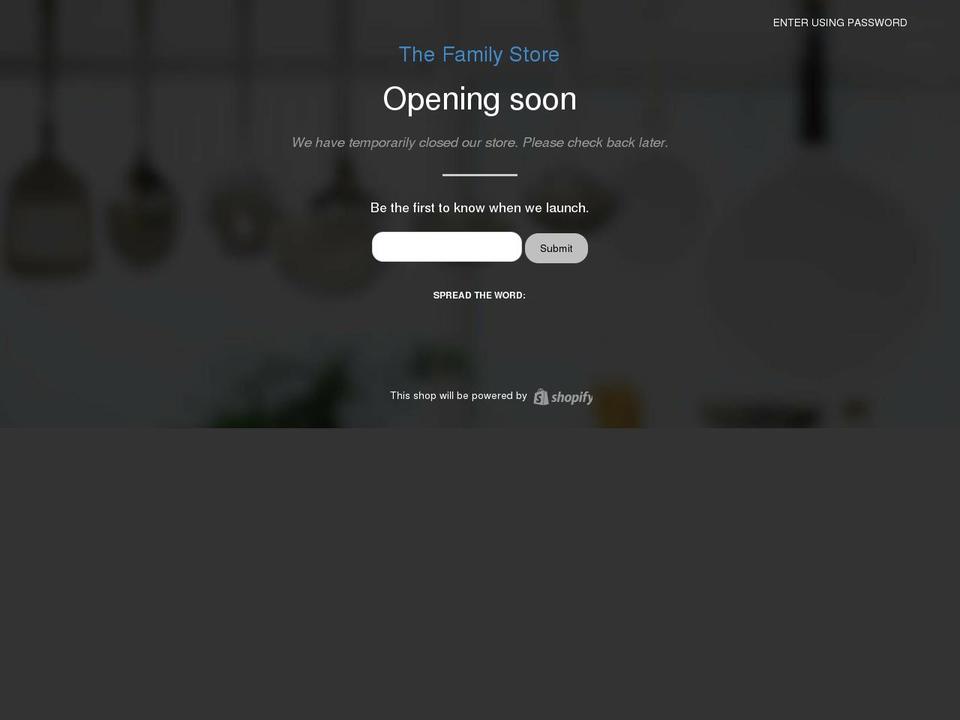the-family-store-online.myshopify.com shopify website screenshot